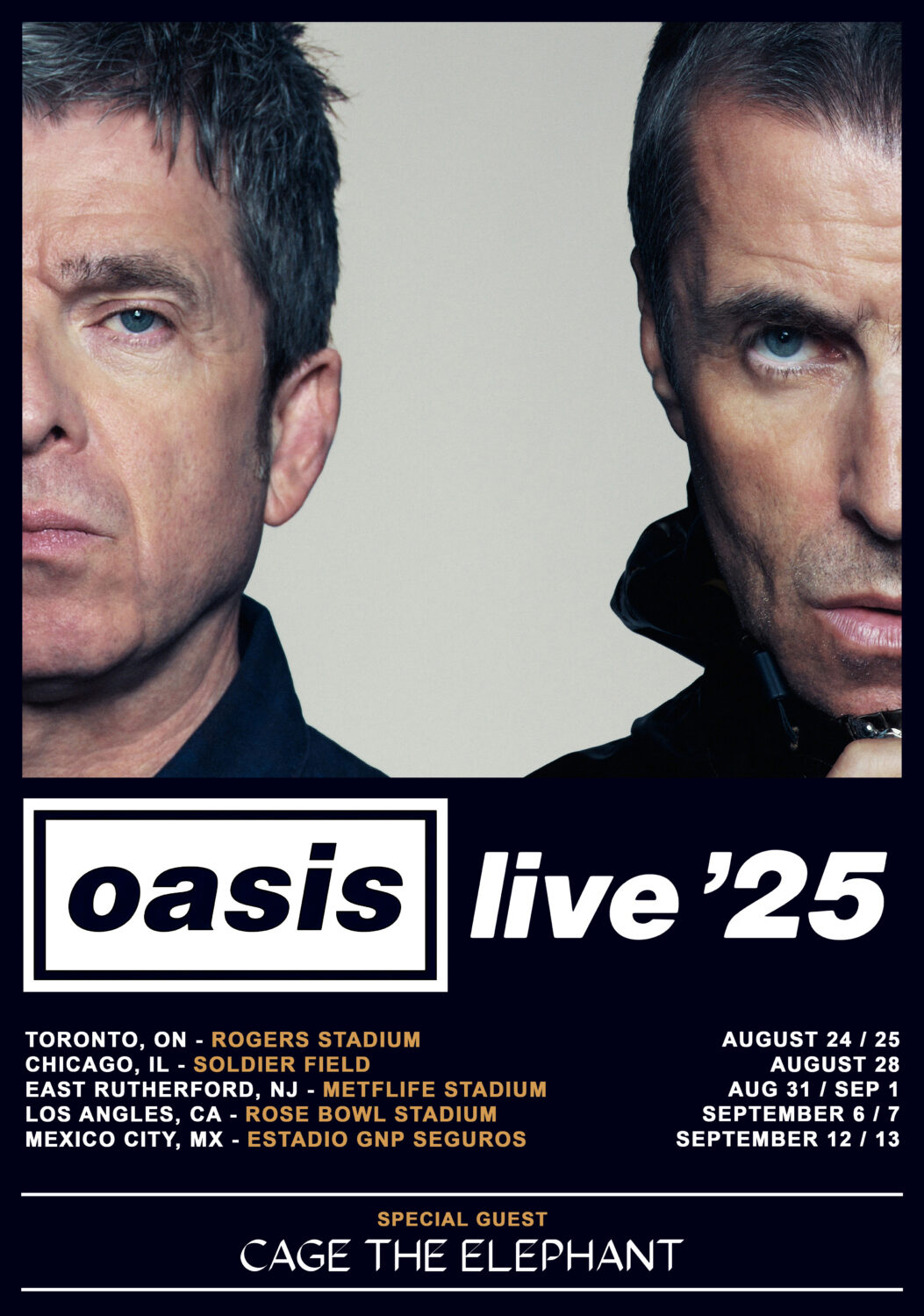 OASIS live '25 Reunion Tour: North America & Mexico 2025 Poster