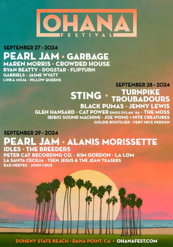 OHANA FESTIVAL 2024 Line Up Poster