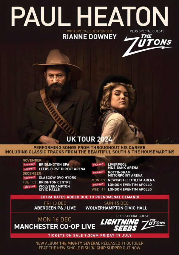 PAUL HEATON The Mighty Several 2024 UK Tour Poster