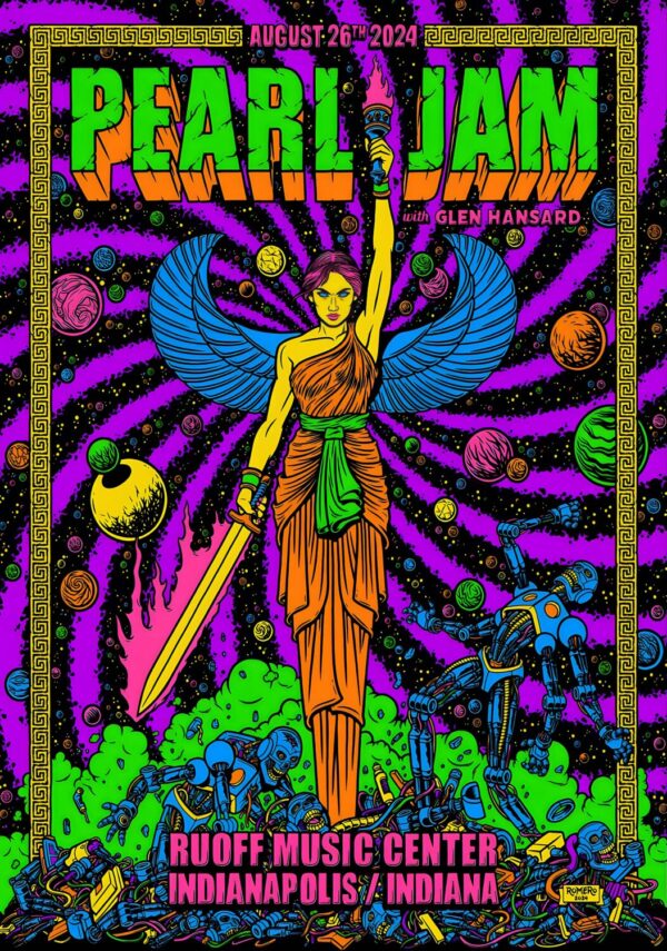 PEARL JAM Dark Matter 2024 Tour INDIANAPOLIS Poster