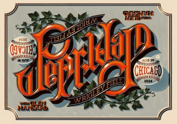PEARL JAM 2024 Tour CHICAGO Wrigley Field Poster