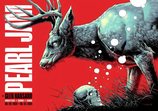 PEARL JAM 2024 Tour CHICAGO Wrigley Field Poster