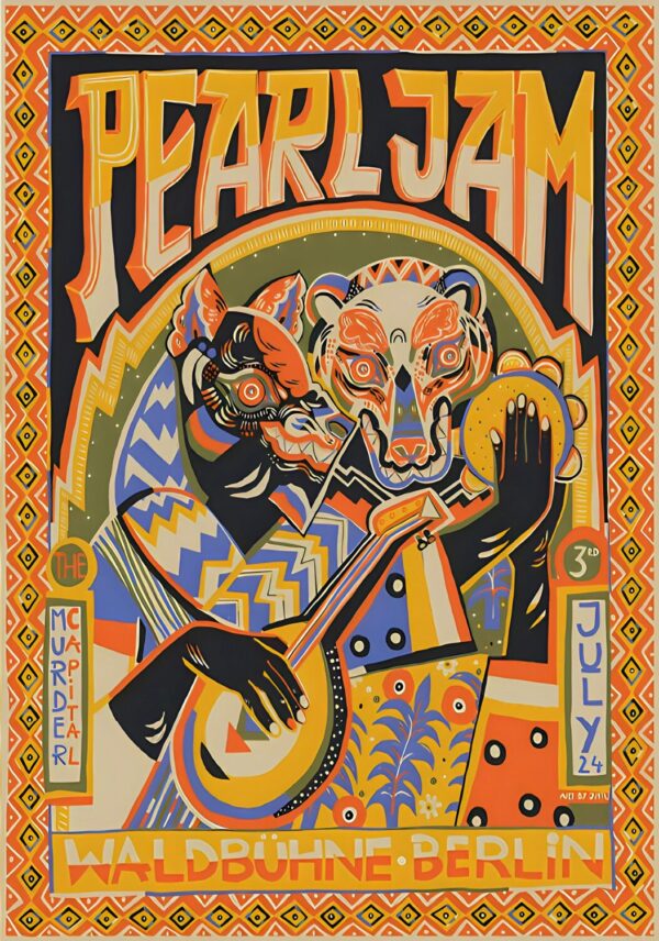 PEARL JAM 2024 Europe Tour BERLIN Waldb?hne Poster Print