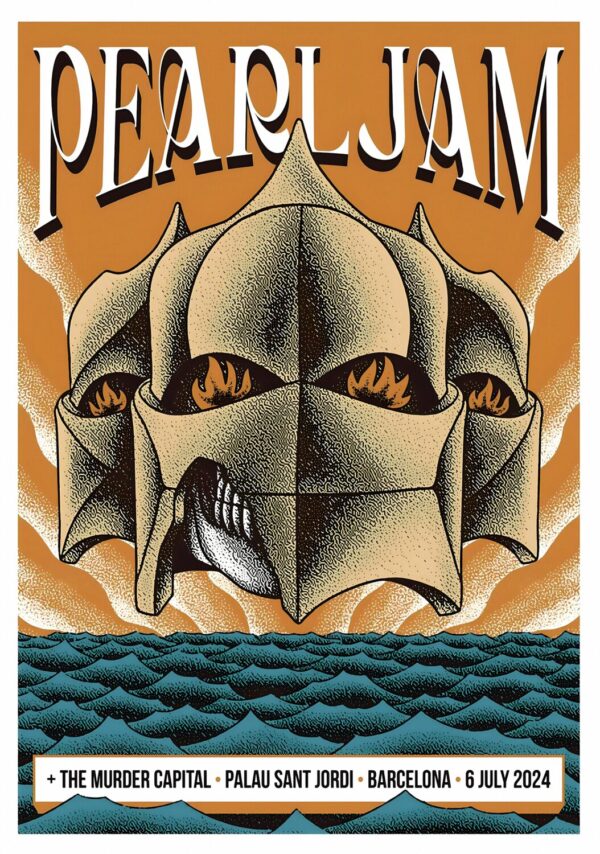 PEARL JAM 2024 World Tour BARCELONA 6 July 2024 Poster