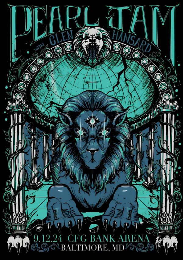 PEARL JAM Dark Matter 2024 Tour BALTIMORE Poster