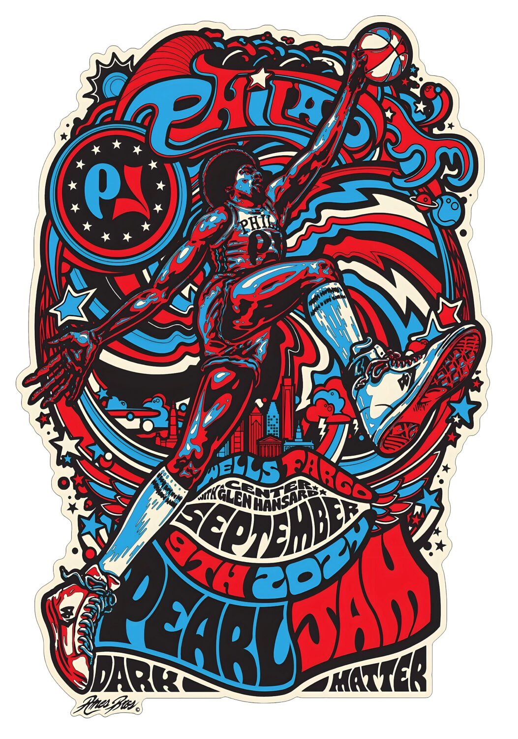 PEARL JAM Dark Matter 2024 Tour PHILADELPHIA Poster