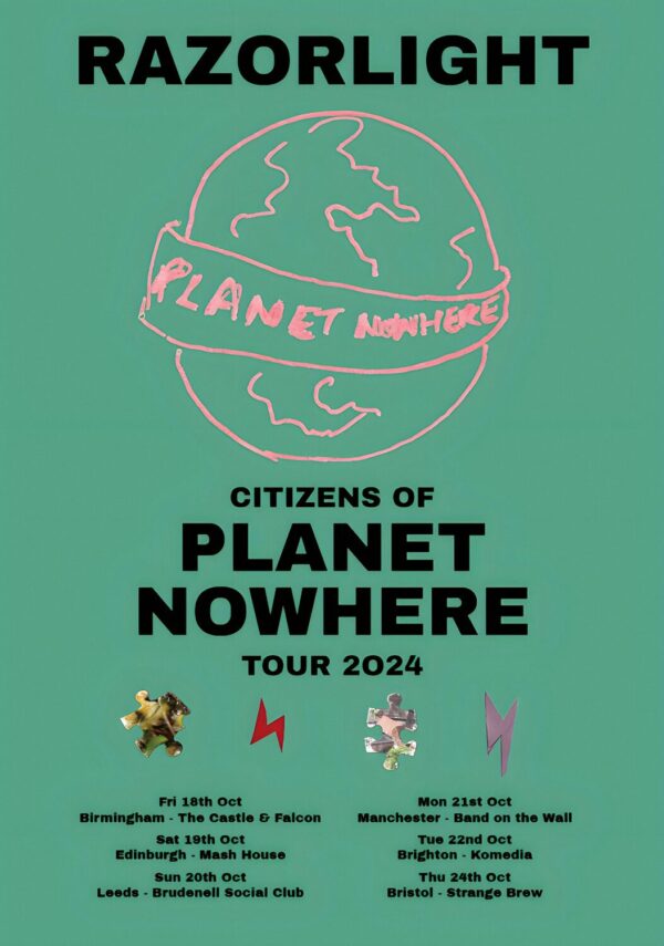 RAZORLIGHT Citizens of Planet Nowhere 2024 UK Tour Poster
