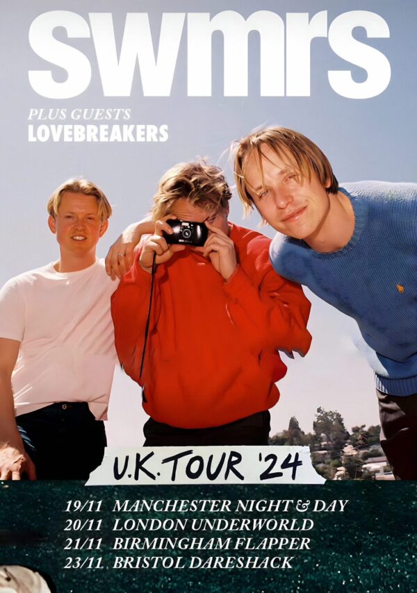 SWMMRS Sonic Tonic - Emo Kids 2024 UK Tour Poster