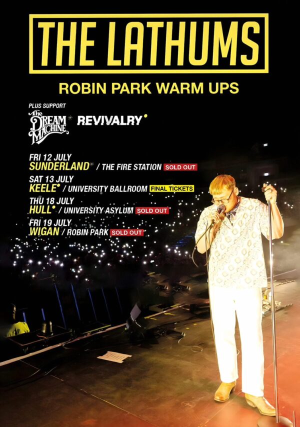 THE LATHUMS Robin Park Warm Ups 2024 Tour Poster