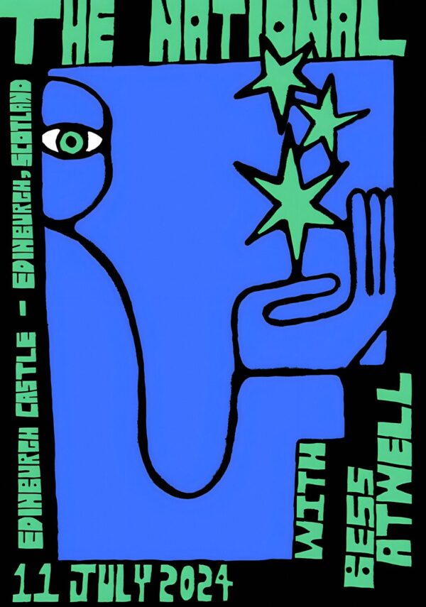 THE NATIONAL (band) Rome 2024 Tour: EDINBURGH Castle Poster