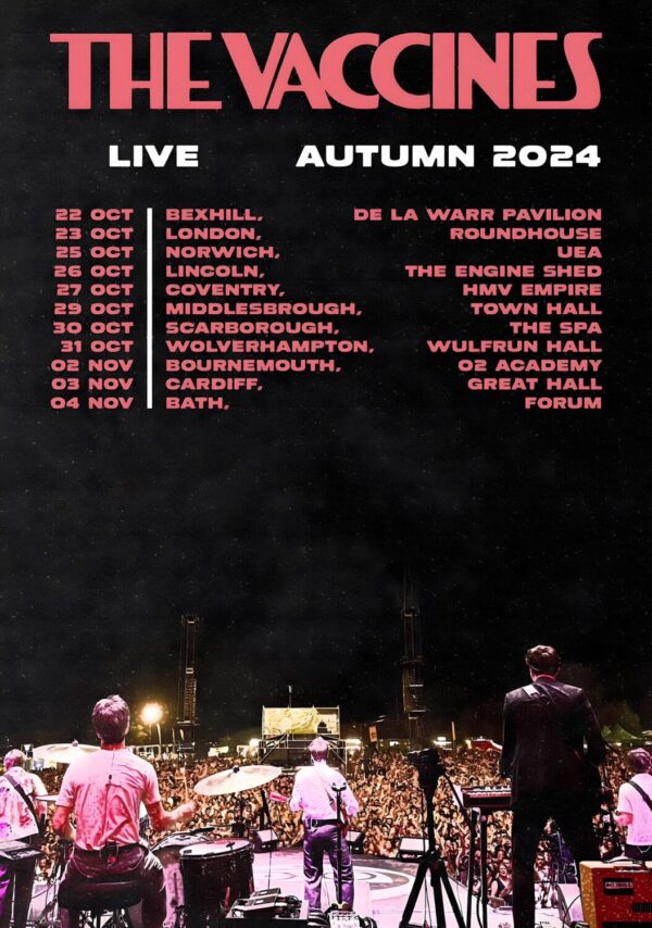 THE VACCINES Pick-Up Full Of Pink Carnations 2024 UK Tour Poster