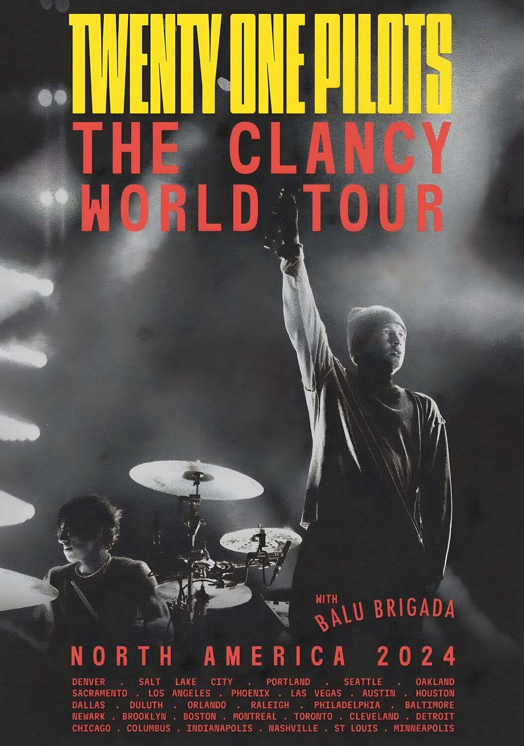 TWENTY ONE PILOTS 2024 North America Tour Poster