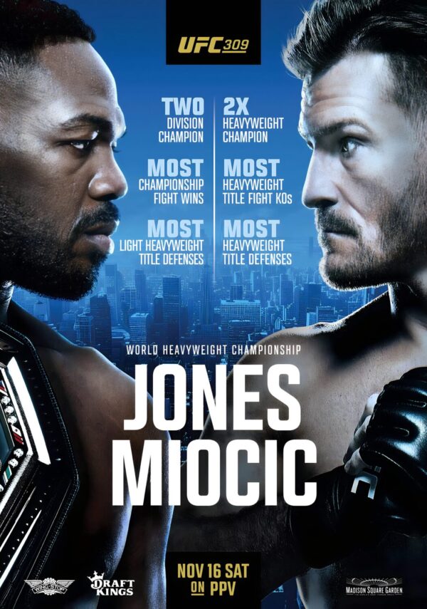 UFC 309 Jon Jones vs. Stipe Miocic 2024 Fight MMA Dubai Poster Print