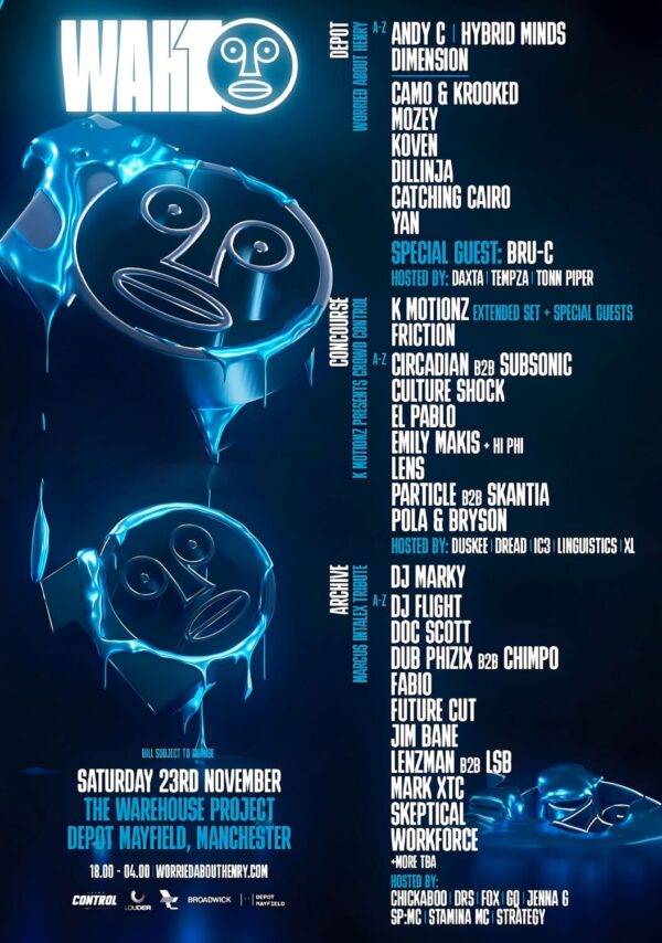 WORRIED ABOUT HENRY The Warehouse Project 2024 Manchester Poster