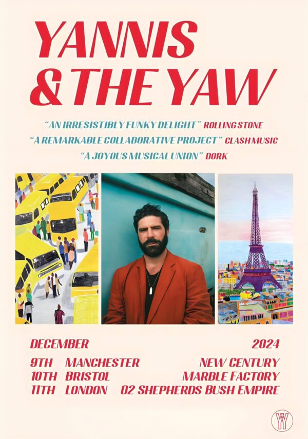 YANNIS & THE YAW Lagos Paris London 2024 UK Tour Poster Print