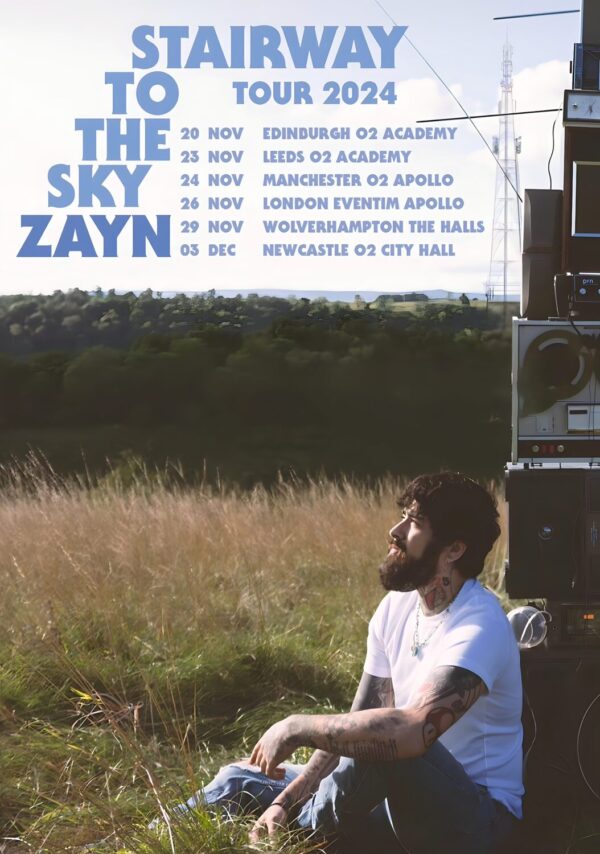 ZAYN MALIK Stairway To The Sky 2024 UK Tour Poster