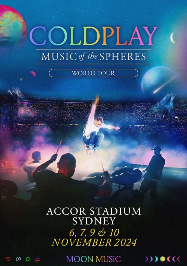 COLDPLAY Music of Spheres 2024 Tour: SYDNEY Accor Stadium Poster Print