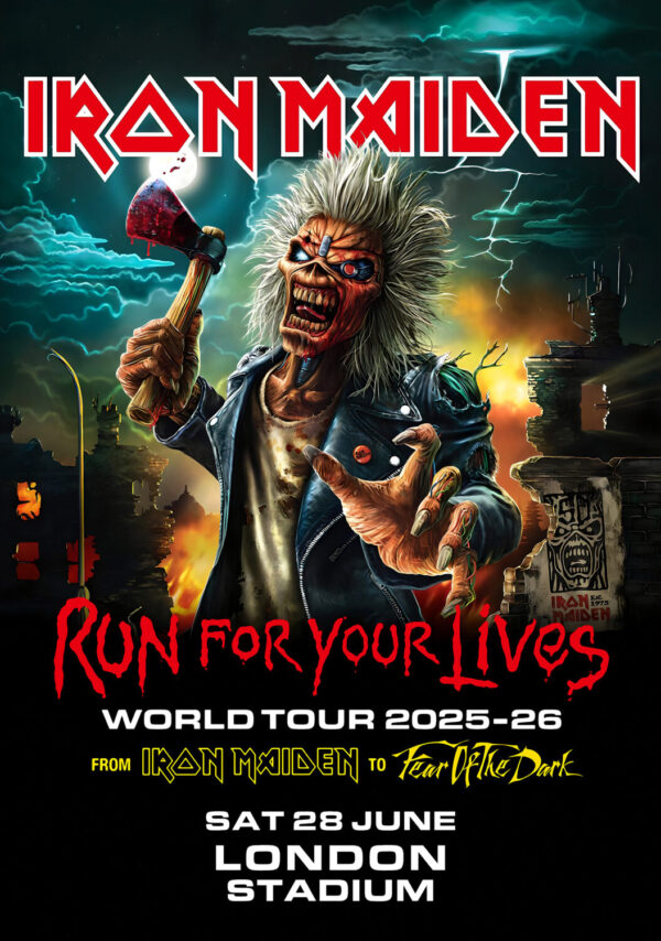 IRON MAIDEN Run For Your Lives 2025 UK Tour: LONDON Stadium Poster Print
