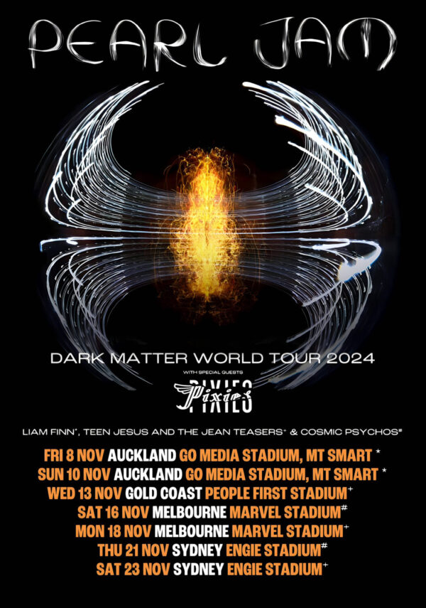 PEARL JAM Dark Matter 2024 Australia Stadium Tour Poster