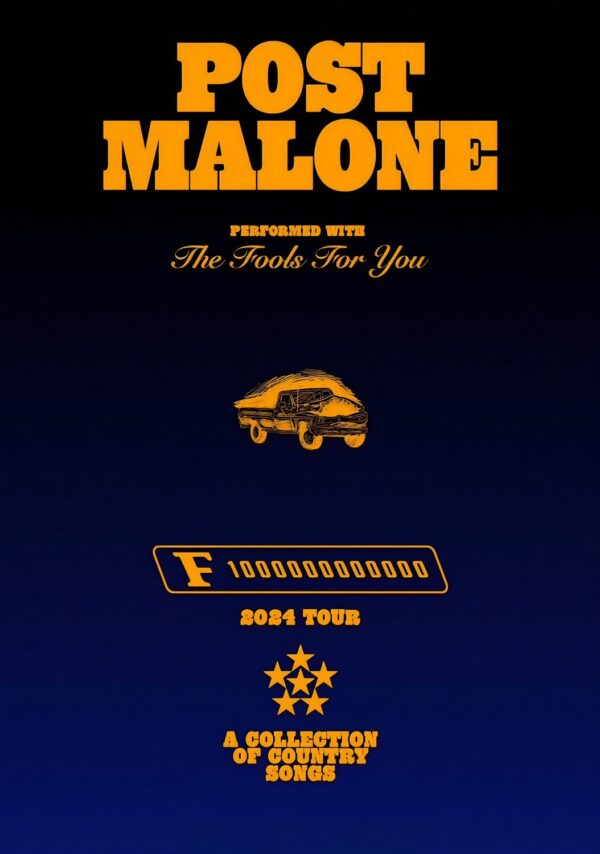 POST MALONE F-1 Trillion 2024 North American Tour Poster