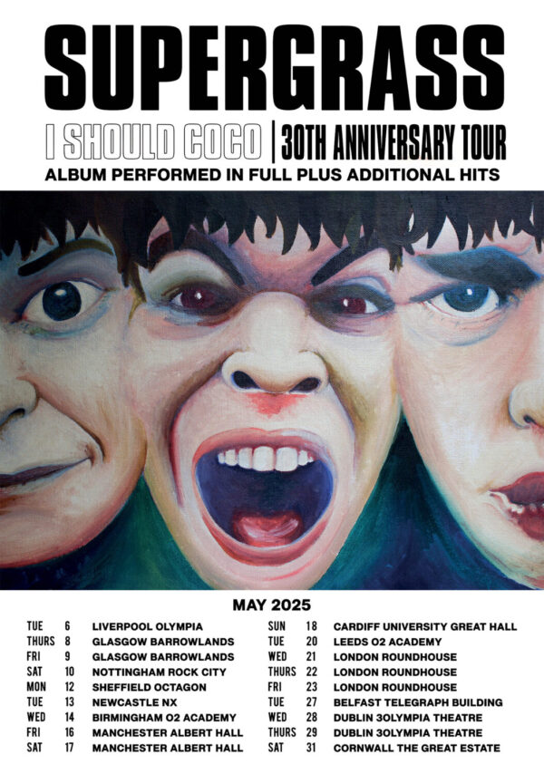 SUPERGRASS I Should Coco 30th Anniversary 2025 UK Tour Poster Print