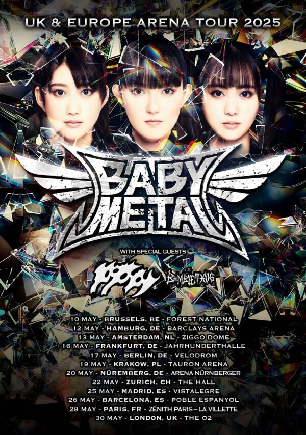 BABYMETAL UK & Europe 2025 Arena Tour Poster