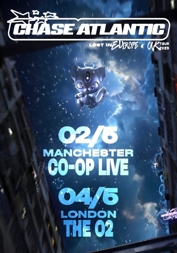 CHASE ATLANTIC Lost In Heaven 2025 UK Tour: MANCHESTER Co-op Live - LONDON The O2 Poster