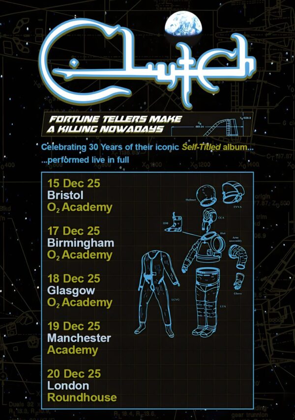 CLUTCH (band) Self Titles 2025 30th Anniversay UK Tour Poster Print