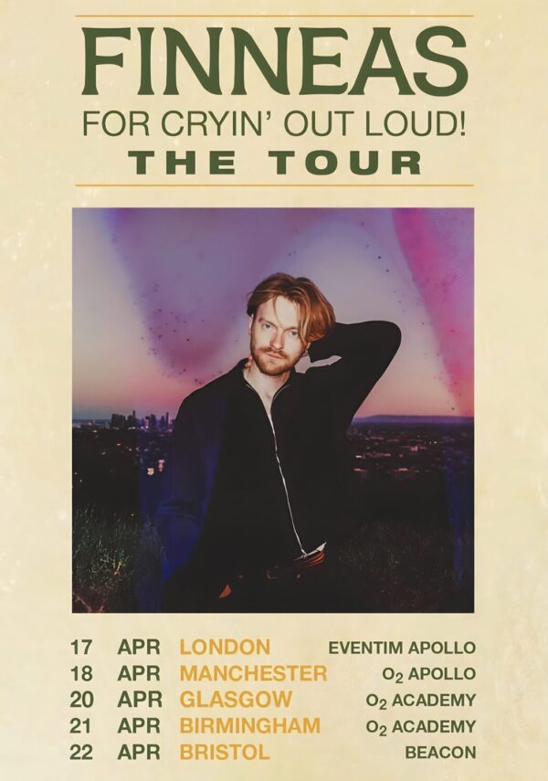 FINNEAS (Billie Eilish) For Cryin' Out Loud 2025 UK Tour Poster