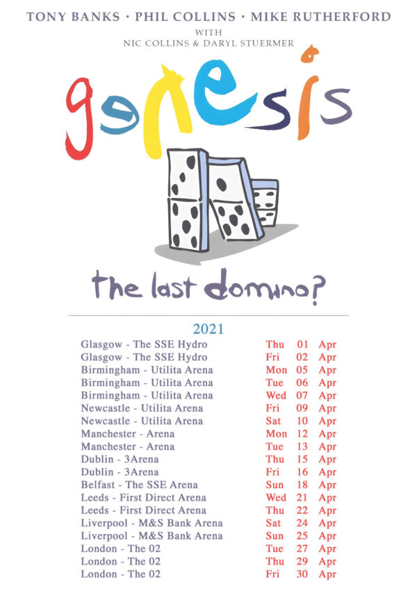 GENESIS The Last Domino 2021 UK Arena Tour Poster