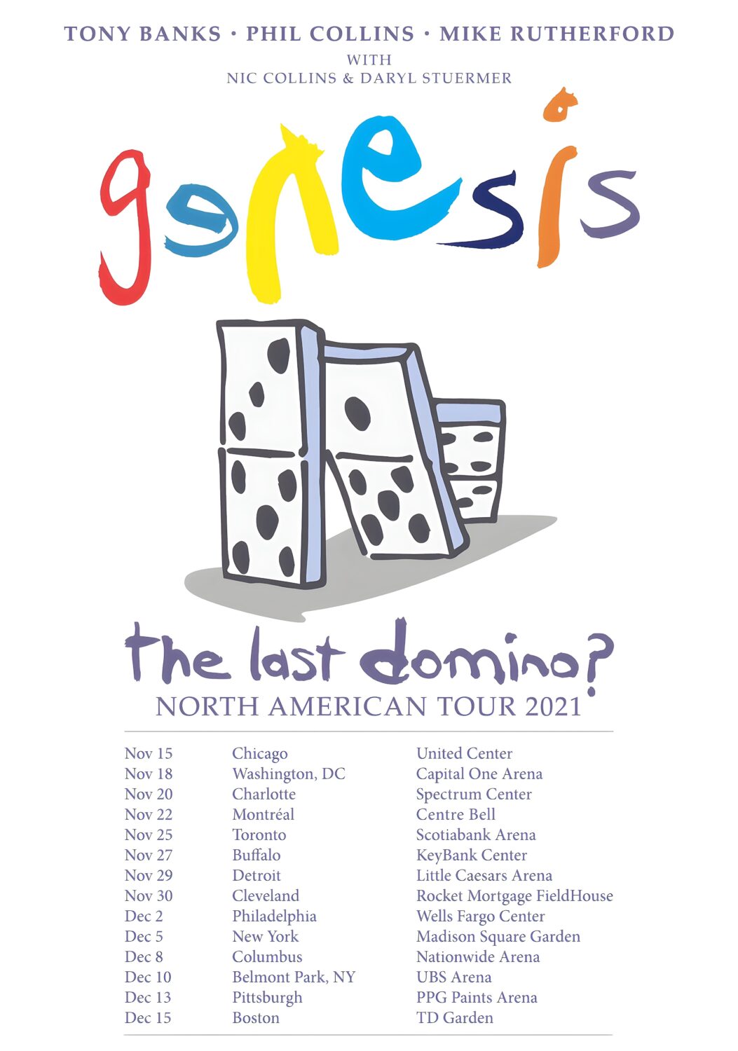 GENESIS The Last Domino? 2021 North American Tour Poster