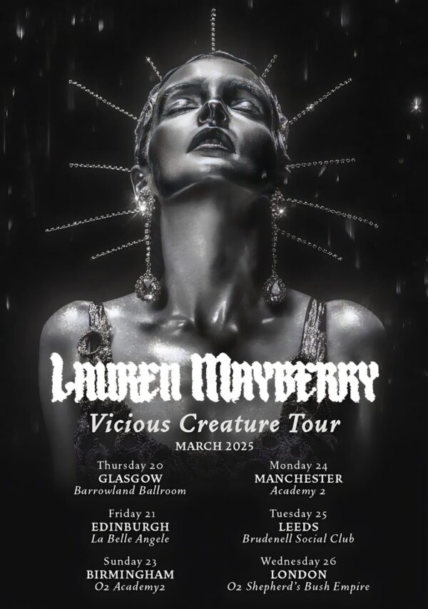 LAUREN MAYBERRY (Chvrches) Vicious Creature 2025 UK Tour Poster