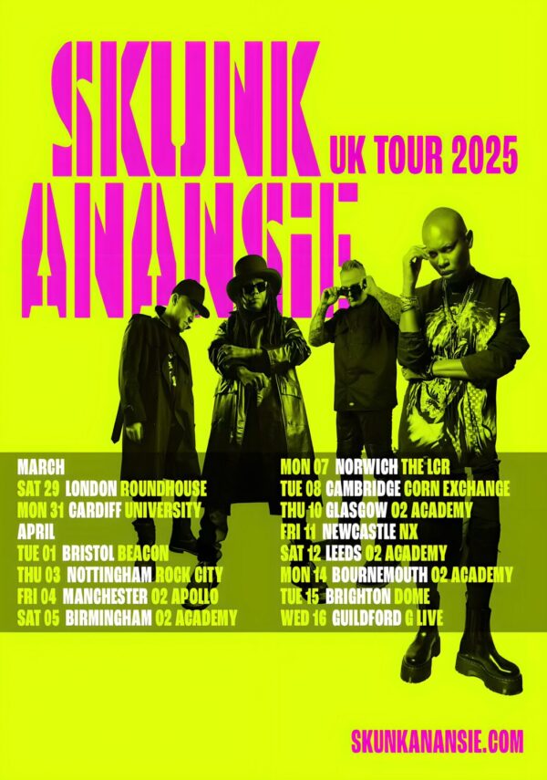 SKUNK ANANSIE March & April 2025 UK Tour Poster