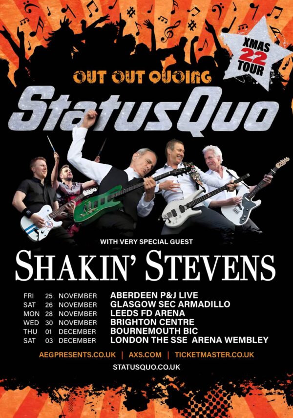 STATUS QUO Out & Quoing 2022 Xmas Tour Poster Print