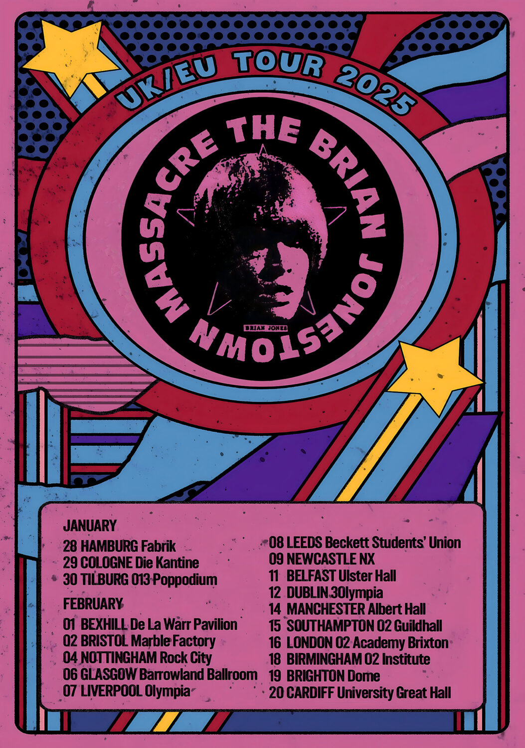 THE BRIAN JONESTOWN MASSACRE Europe & UK 2025 Poster