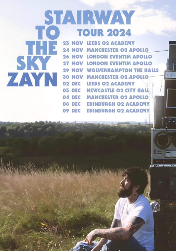 ZAYN MALIK Stairway To The Sky Nov/Dec 2024 UK Tour Poster Print