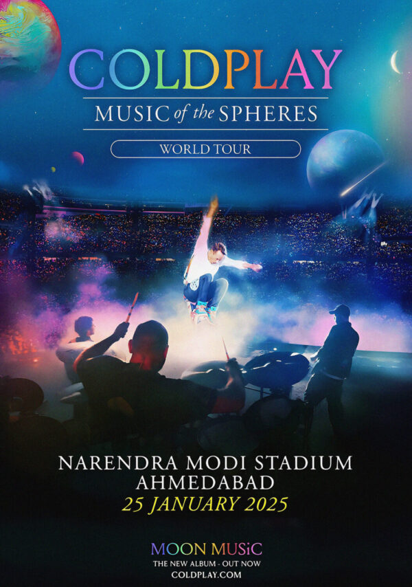 COLDPLAY Music of Spheres 2025 Tour: AHMEDABAD Narendra Modi Stadium Poster Print