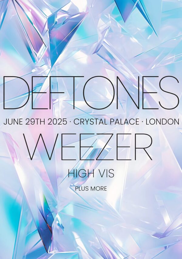 DEFTONES & Weezer 2025 Tour: LONDON Crystal Palace - 29th June 2025 Poster