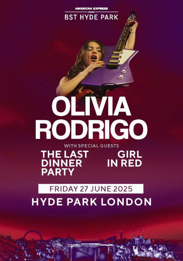 OLIVIA RODRIGO Guts 2025 World Tour: LONDON BST (British Summer Time) Hyde Park - 27 June 2025 Poster Print