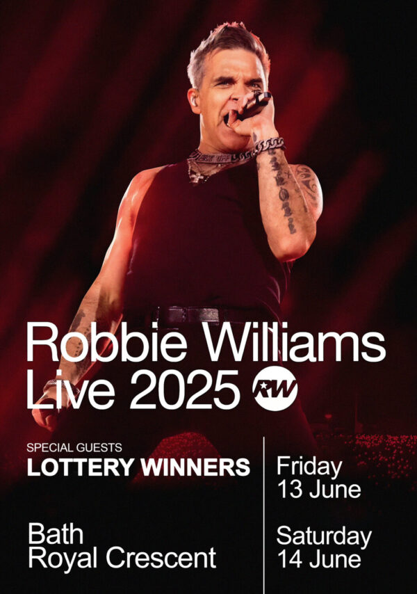 ROBBIE WILLIAMS Better Man 2025 UK Tour: BATH Royal Crescent Poster Print