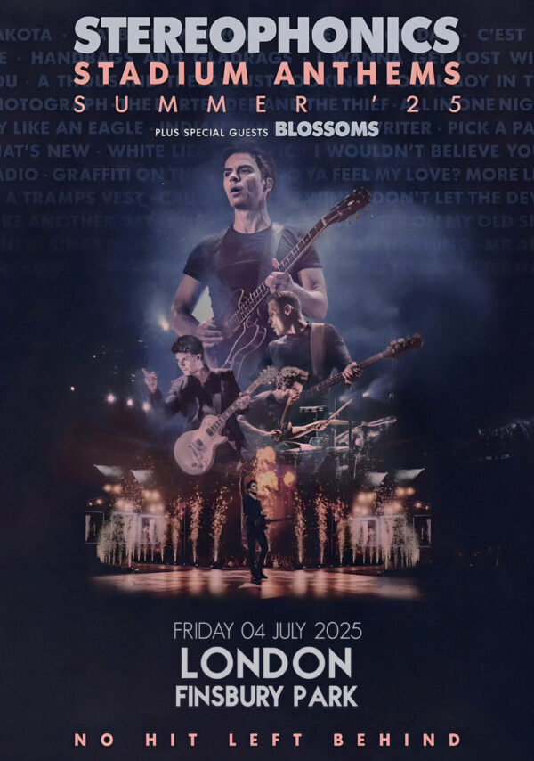 STEREOPHONICS Stadium Anthems - Summer '25: LONDON Finsbury Park 2025 Tour Poster Print