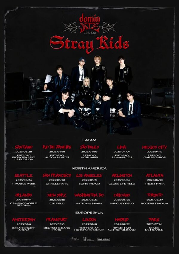 STRAY KIDS dominATE 2025 Stadium World Tour Poster Print