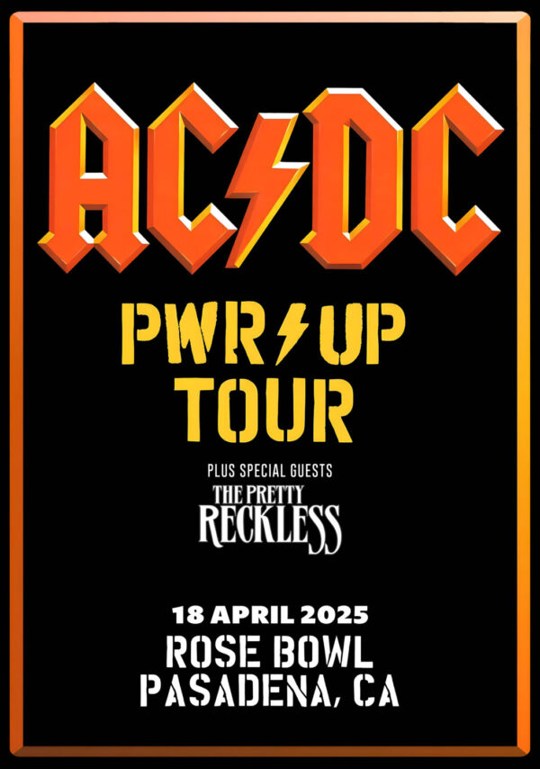AC/DC Power Up 2025 North America Tour: PASADENA Rose Bowl Poster Print