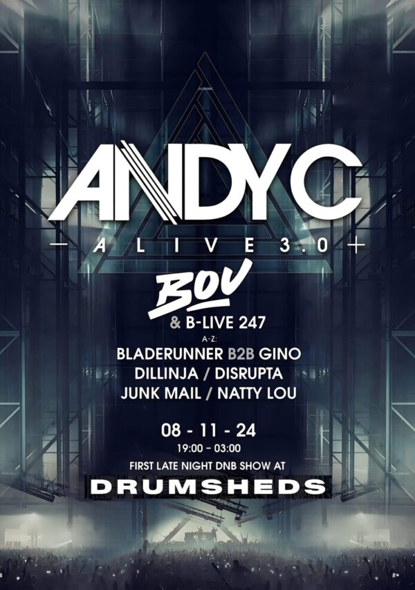 ANDY C Alive 3.0 Tour: LONDON Drumsheds - 8th November 2024 Poster