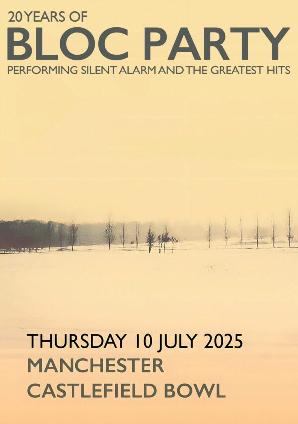 BLOC PARTY Silent Alarm 2025 20th Anniversary Tour: MANCHESTER Castlefield Bowl Poster Print