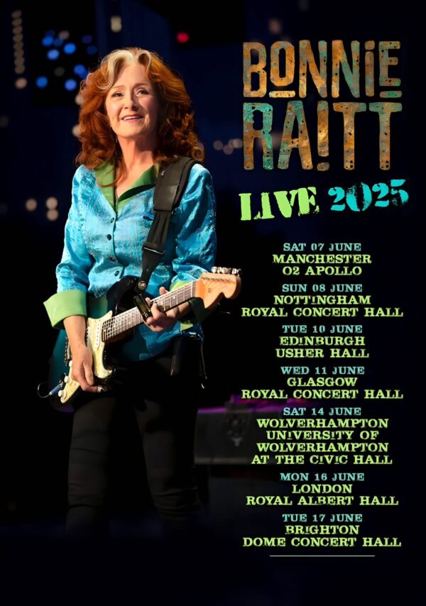 BONNIE RAITT Live 2025 UK Tour Poster