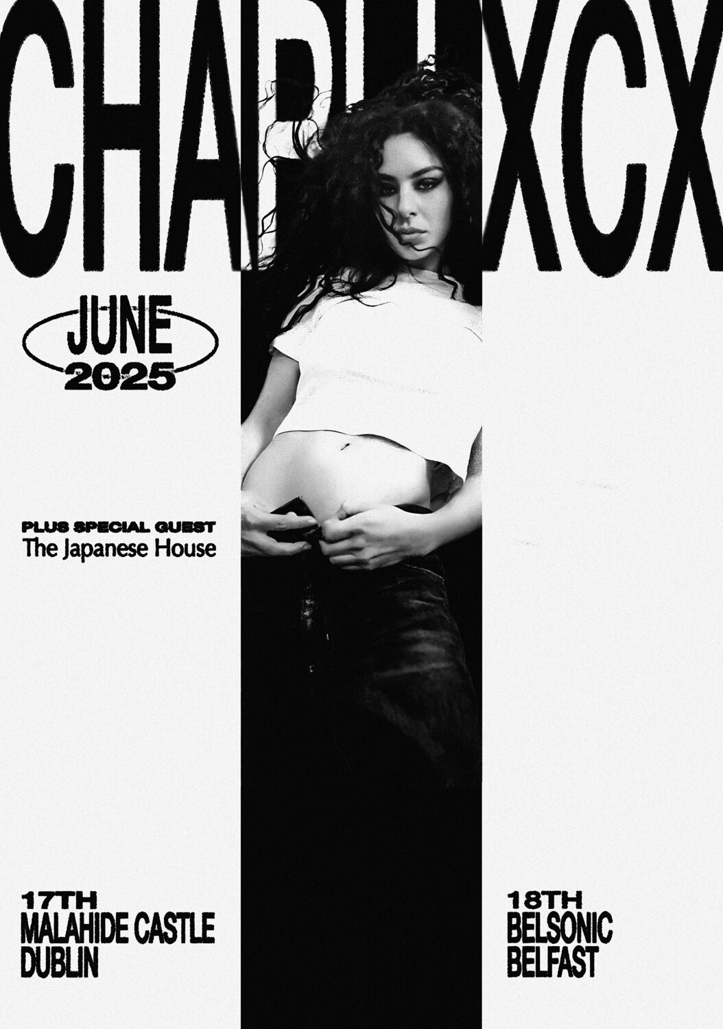 CHARLI XCX Brat 2025 Ireland Tour: DUBLIN Malahide Castle - BELFAST Belsonic Poster