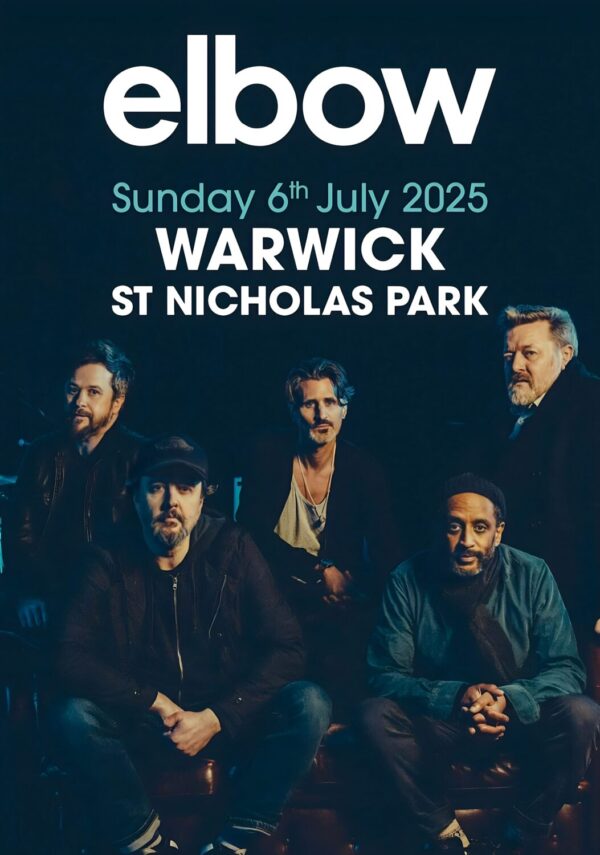 ELBOW (band) Audio Vertigo Live Summer 2025 Tour: WARWICK St Nicholas Park Poster