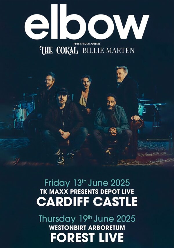 ELBOW (band) Audio Vertigo Live Summer 2025 Tour: CARDIFF Castle - WESTONBIRT Poster