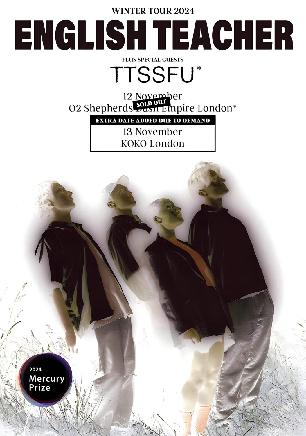 ENGLISH TEACHER (band) This Could Be Texas 2024 UK Tour: LONDON Poster